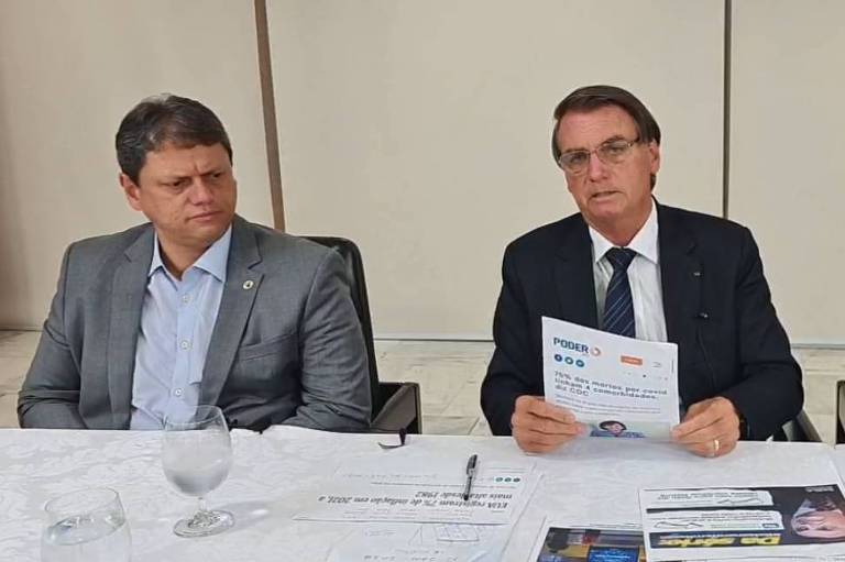 Bolsonaro confirma que Tarcísio irá disputar o governo de SP