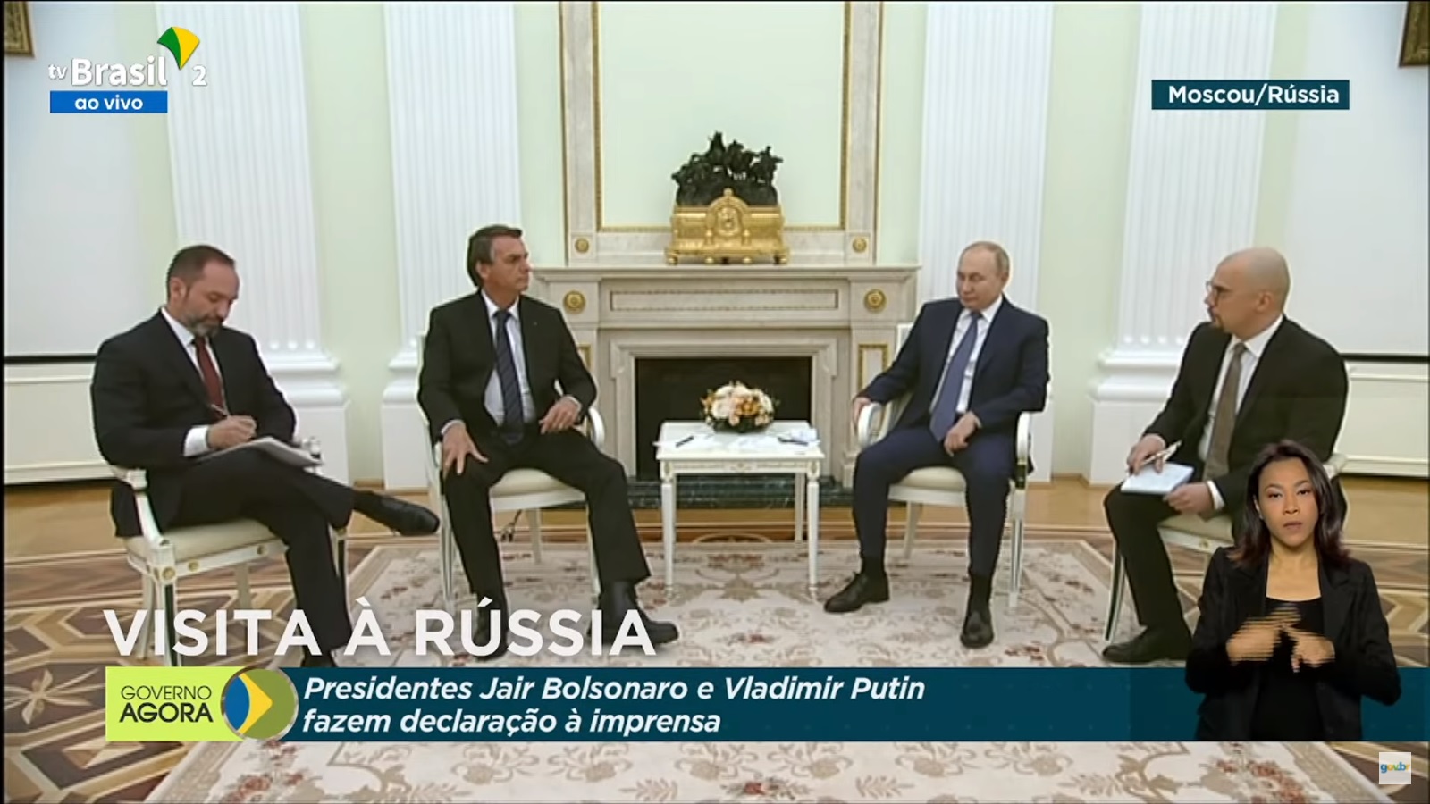 ‘Somos solidários à Rússia’, diz Bolsonaro em reunião com Putin